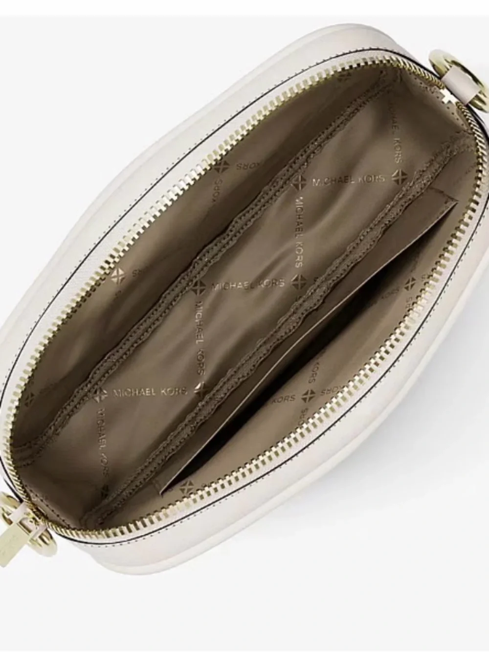 Michael Kors Beige Cream Logo Crossbody Bag